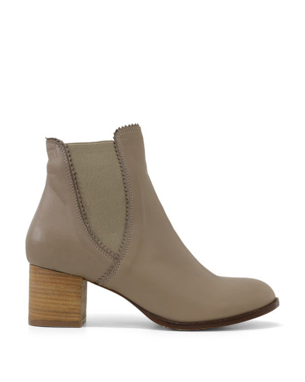 Stone colour beige ankle boot
