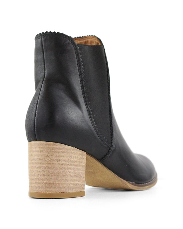 Block heel ankle boot rear view