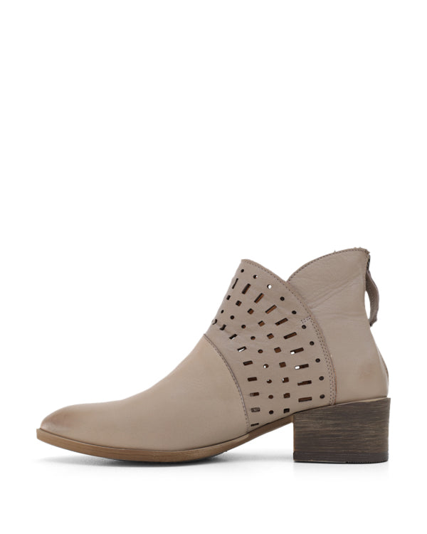 Stone ankle boot side view